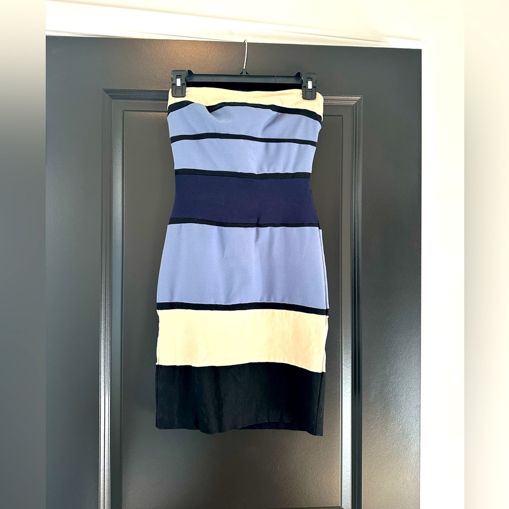 City studio boutique blue fitting cocktail dress size 3 small